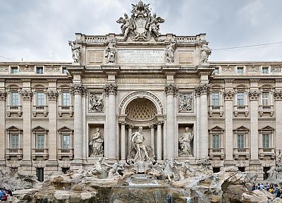 Рим, фонтан Треви - оригинальные обои рабочего стола