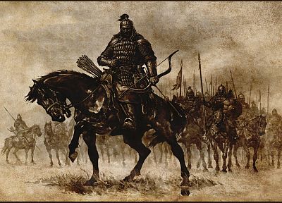армия, лучники, лошади, Mount \u0026 стеклоочистителя, произведение искусства, средневековый - копия обоев рабочего стола