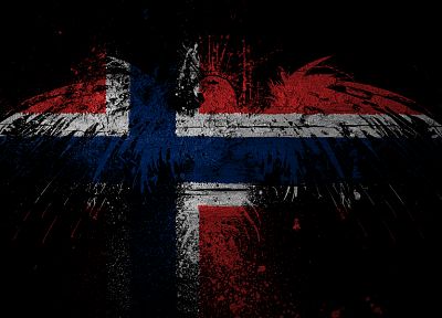 орлы, Норвегия, флаги - обои на рабочий стол