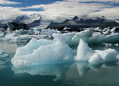 лед, арктический, айсберги - оригинальные обои рабочего стола