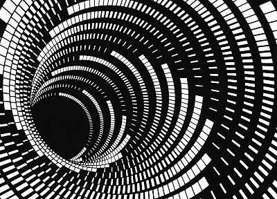 черно-белое изображение, спираль - обои на рабочий стол
