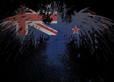 Новая Зеландия, произведение искусства - оригинальные обои рабочего стола