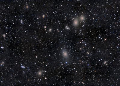 космическое пространство, звезды, галактики, кластер - оригинальные обои рабочего стола