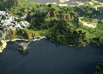 Minecraft, панорама - оригинальные обои рабочего стола