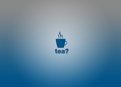 синий, минималистичный, чай - обои на рабочий стол