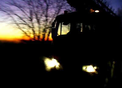 закат, ночь, грузовики, Венгрия, дороги, транспортные средства, Ray ща ?? Â¶nberger Фото - копия обоев рабочего стола