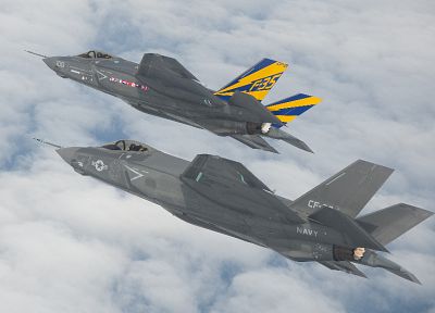 военно-морской флот, F - 35, полет - копия обоев рабочего стола