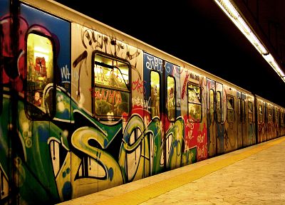 метро, стрит-арт - случайные обои для рабочего стола
