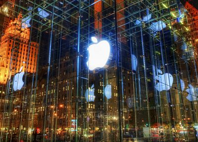 Эппл (Apple), магазины, логотипы - оригинальные обои рабочего стола