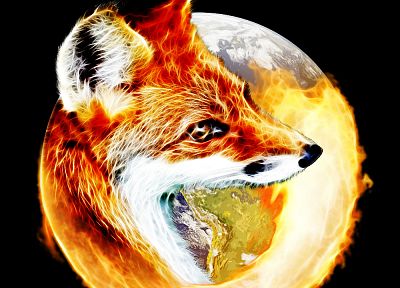 Firefox, лисы - оригинальные обои рабочего стола