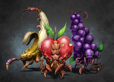 StarCraft, фрукты, Zerg - случайные обои для рабочего стола