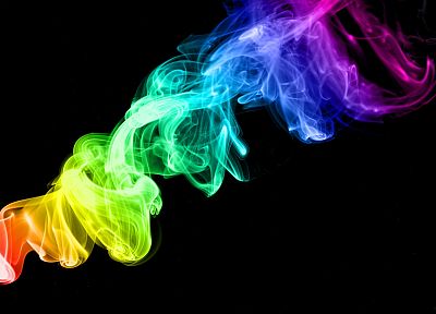 многоцветный, дым, темный фон - случайные обои для рабочего стола