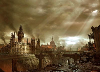 Британия, Лондон, уничтожены - обои на рабочий стол