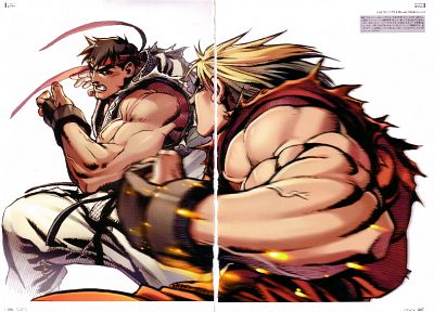 Street Fighter, Рю, Кен - оригинальные обои рабочего стола