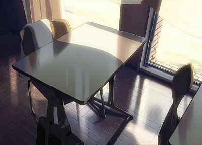 школа, Макото Синкай, 5 сантиметров в секунду, столы - оригинальные обои рабочего стола