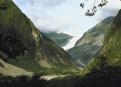 горы, ледник, Новая Зеландия - оригинальные обои рабочего стола