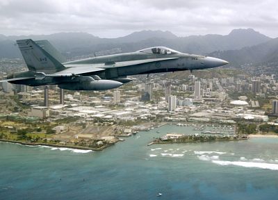 военный, самолеты, F- 18 Hornet, истребители - оригинальные обои рабочего стола