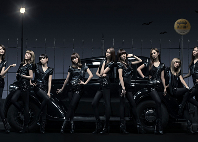 девушки, Girls Generation SNSD (Сонёсидэ), Азиаты/Азиатки, такси - оригинальные обои рабочего стола