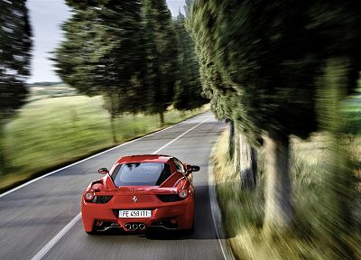 автомобили, Феррари, дороги, транспортные средства, Ferrari 458 Italia - копия обоев рабочего стола