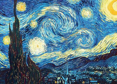 Винсент Ван Гог, Звездная ночь - копия обоев рабочего стола