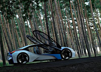 БМВ, леса, автомобили, BMW Vision EfficientDynamics, концепт-кар, EfficientDynamics - обои на рабочий стол