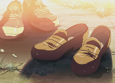 обувь, Макото Синкай, аниме, Место Обещали в наших ранних дней - оригинальные обои рабочего стола