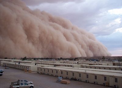 песок, пустыня, буря, пыль - обои на рабочий стол