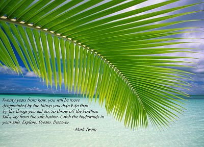 цитаты, Марк Твен, пляжи - оригинальные обои рабочего стола