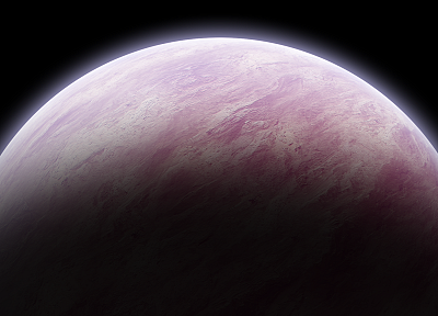 космическое пространство, розовый цвет, планеты - оригинальные обои рабочего стола