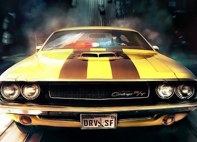 видеоигры, автомобили, произведение искусства, Driver: San Francisco, Dodge Challenger R / T - оригинальные обои рабочего стола