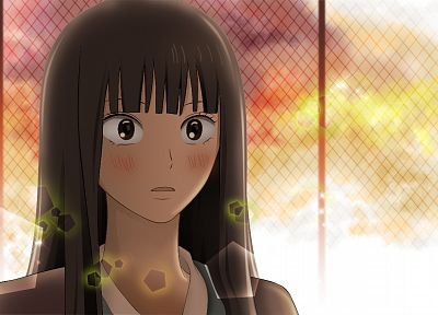 Кими Ni Todoke, Kuronuma Sawako, аниме девушки, цепи ссылка забор - обои на рабочий стол