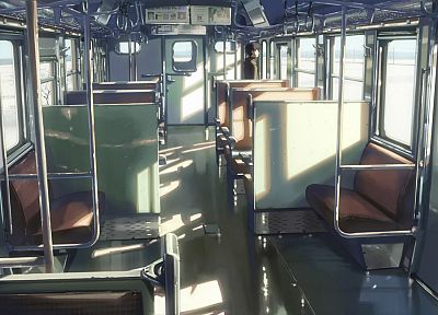 поезда, Макото Синкай, 5 сантиметров в секунду, аниме - обои на рабочий стол