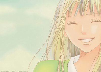 блондинки, Кими Ni Todoke, улыбка, Kuronuma Sawako, аниме девушки - копия обоев рабочего стола