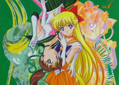 длинные волосы, Сейлор Венера, Сейлор Юпитер, морская форма, украшения для волос, Bishoujo Senshi Sailor Moon - копия обоев рабочего стола