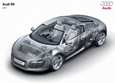 автомобили, Audi R8, вырезом, немецкие автомобили - случайные обои для рабочего стола
