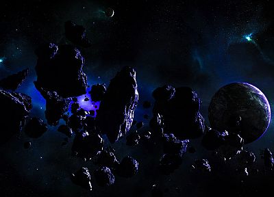 космическое пространство, астероиды - случайные обои для рабочего стола