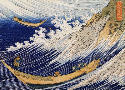 цунами, Большая волна в Канагава, Кацусика Хокусай - похожие обои для рабочего стола