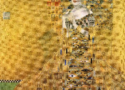 девушки, фотомозаику, Густав Климт - случайные обои для рабочего стола