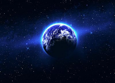 космическое пространство, звезды, Земля, Светло-синий земля - случайные обои для рабочего стола