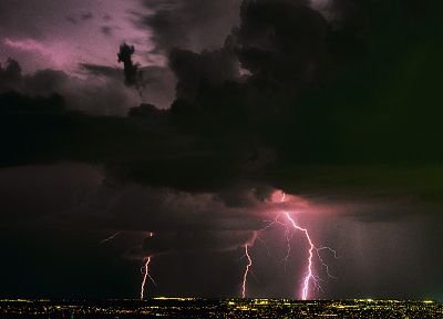 буря, молния - обои на рабочий стол
