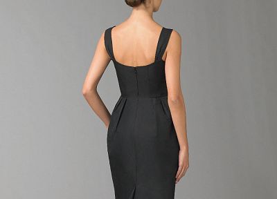 брюнетки, девушки, модели, черное платье, Фернанда Prada - оригинальные обои рабочего стола