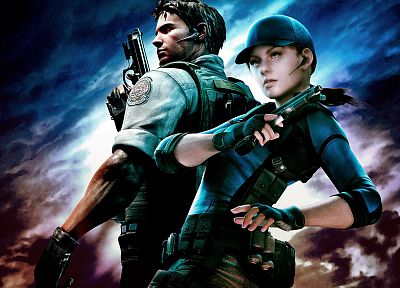 Resident Evil, Джилл Валентайн, Крис Редфилд, БГСХА (Альянс Оценка биотерроризма безопасности) - оригинальные обои рабочего стола