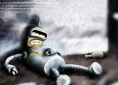 Футурама, Bender, цитаты - оригинальные обои рабочего стола