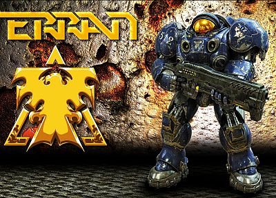 StarCraft, Terran, США морской пехоты - оригинальные обои рабочего стола
