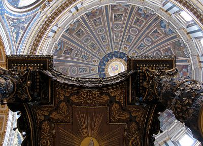архитектура, здания, Ватикан, купол, Базилика Святого Петра, потолок - похожие обои для рабочего стола