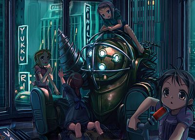 видеоигры, Большой папа, Little Sister, BioShock - обои на рабочий стол