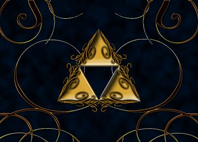 золото, Triforce, треугольники - оригинальные обои рабочего стола