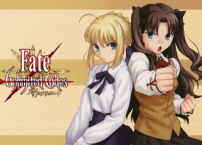 Fate/Stay Night (Судьба), Тосака Рин, Type-Moon, Сабля, Fate series (Судьба) - оригинальные обои рабочего стола
