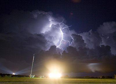 облака, ночь, буря, молния - случайные обои для рабочего стола