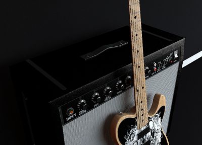 абстракции, Fender, гитары, усилители, Fender Stratocaster - обои на рабочий стол